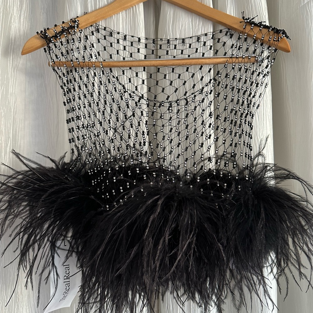 Dana Foley NYC crop shimmery mesh top. Size S/M